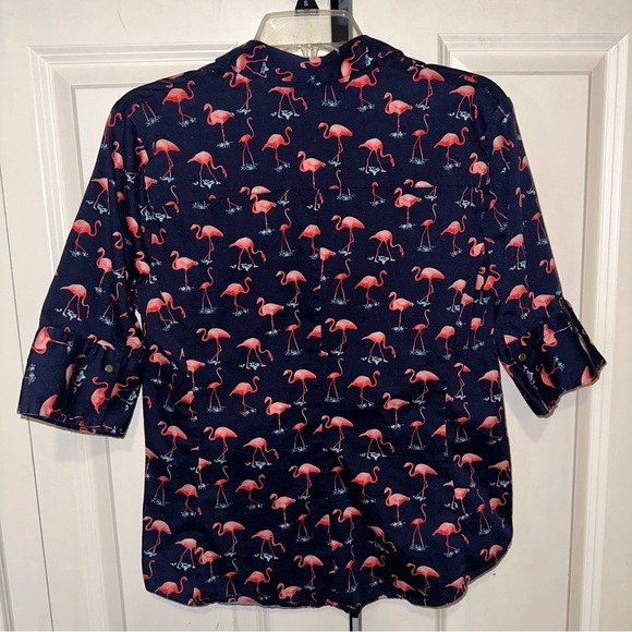7th avenue NY &Co 3/4 length flamingo button up size L! - Picture 7 of 7